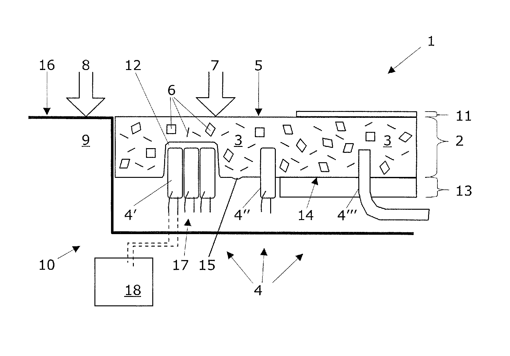 Plastic component having visible part and light source