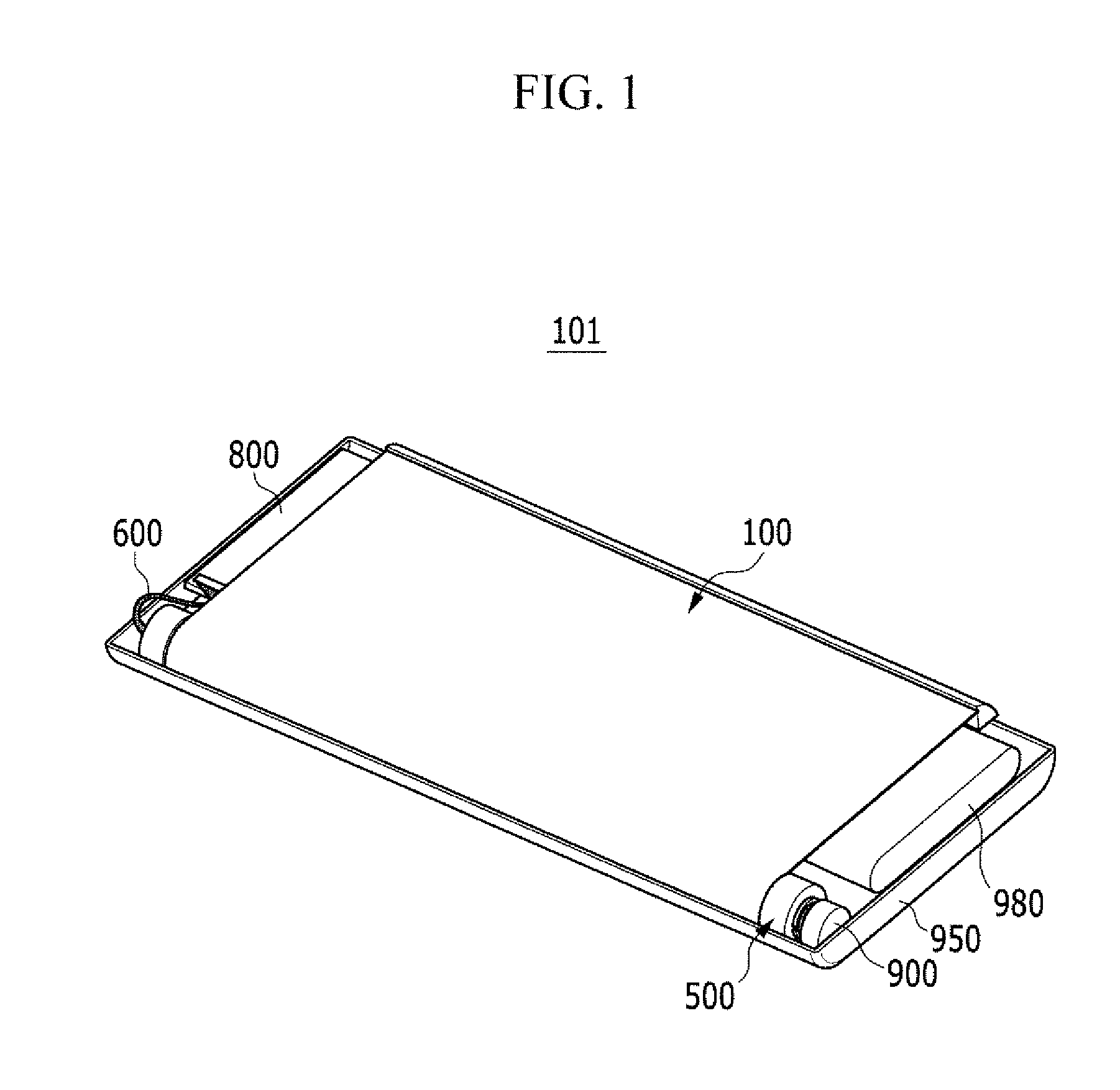 Display Device Having a Rollable Display Unit