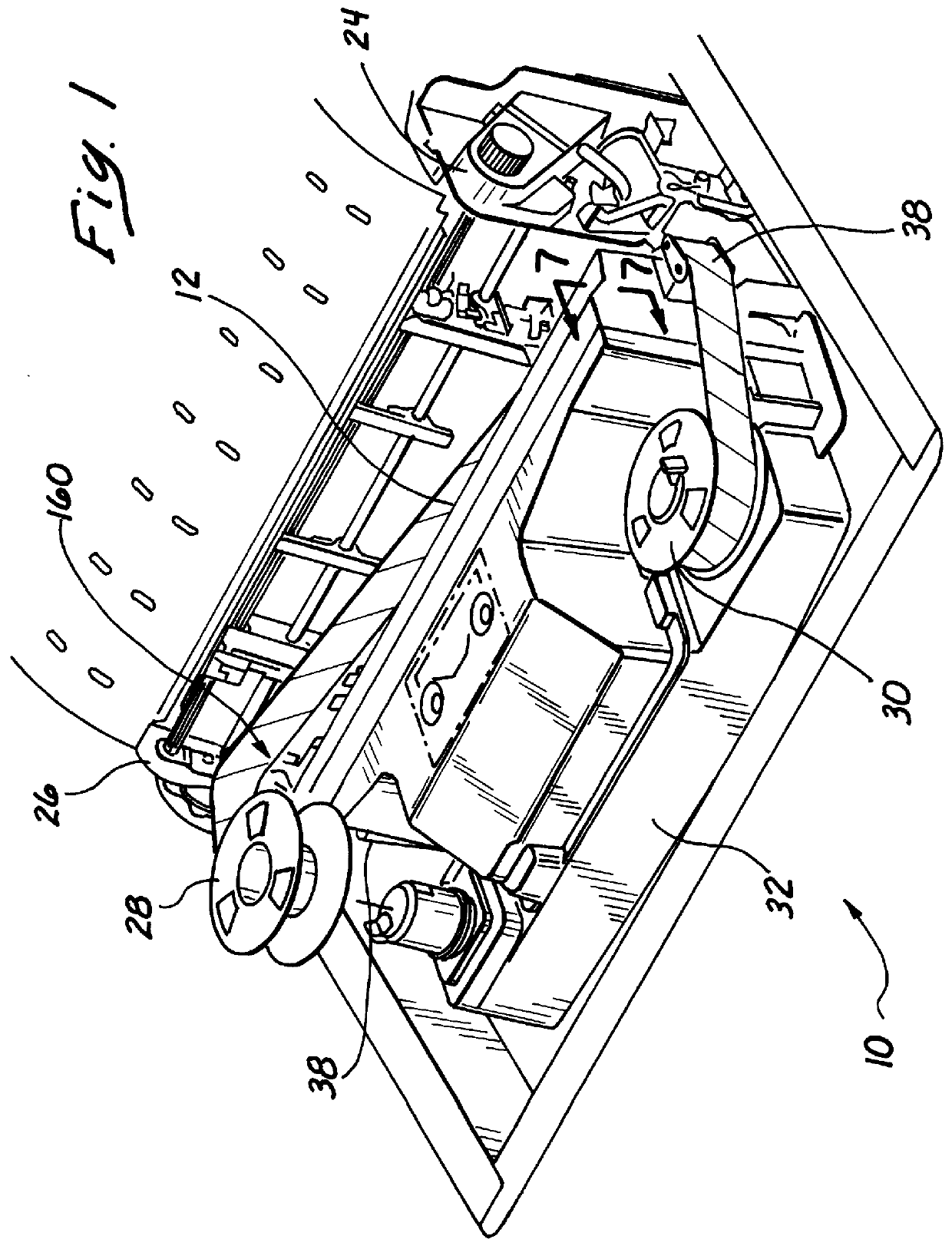 Print ribbon feeder and detection system