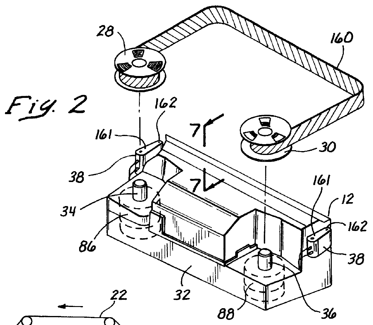 Print ribbon feeder and detection system