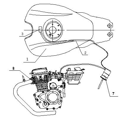 Double-ball valve motorcycle fuel steam acquisition system