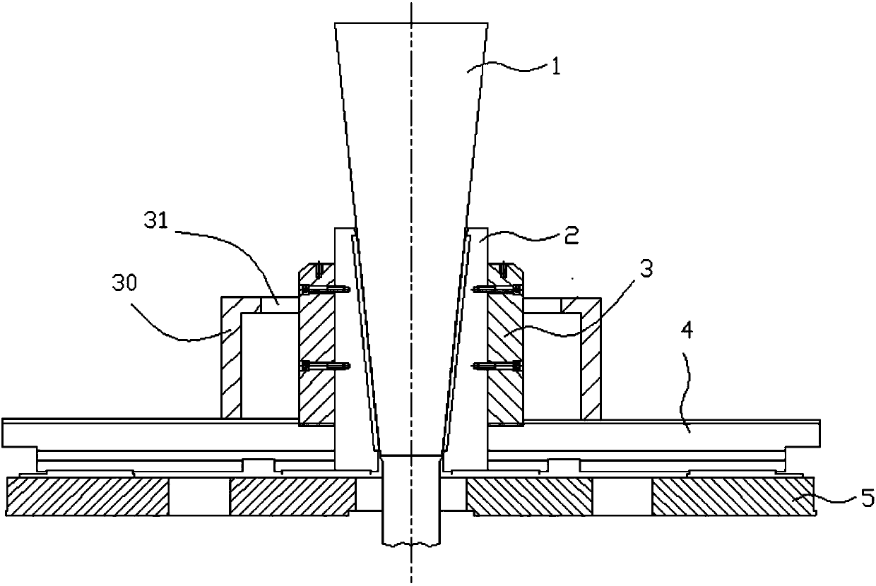 Thermal expansion forming method of rectangular aluminum alloy section ring piece