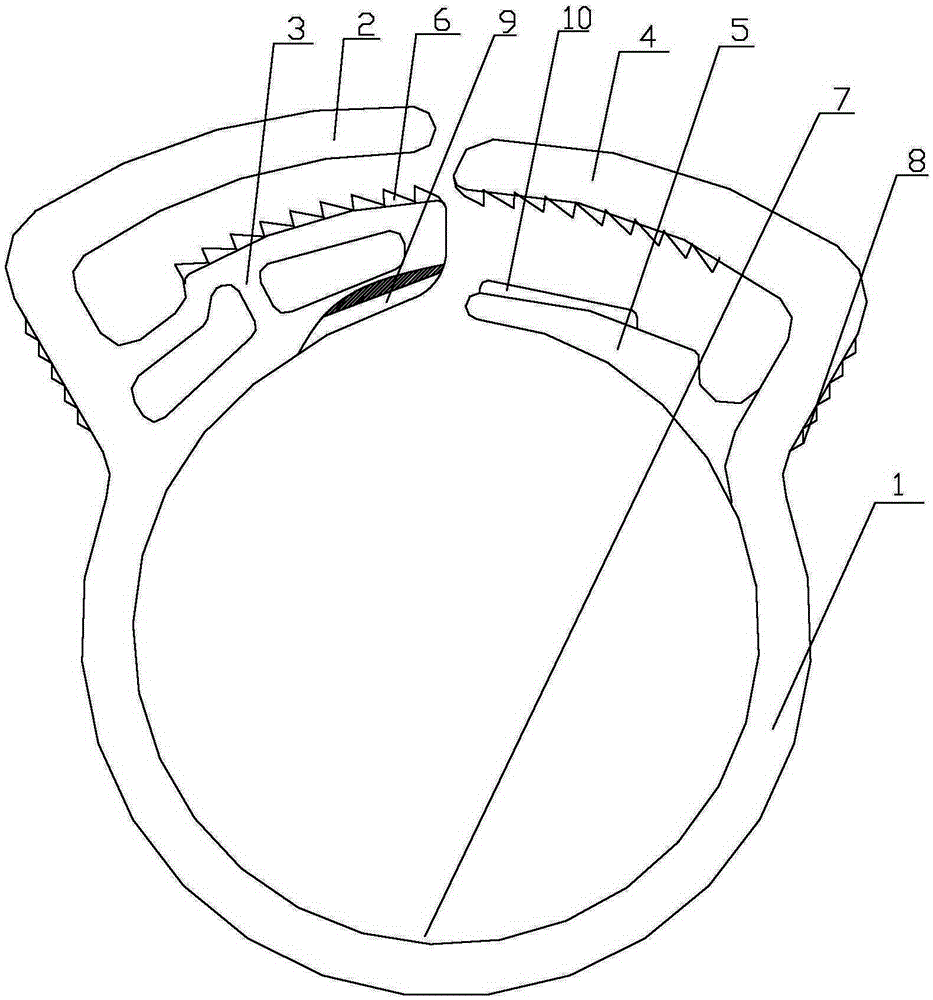 Annular locking mechanism used for wire harnesses