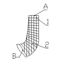 Abrasion-resistant heat shock resistant impeller type fluid mechanical blade and preparation method