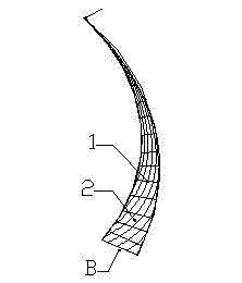 Abrasion-resistant heat shock resistant impeller type fluid mechanical blade and preparation method