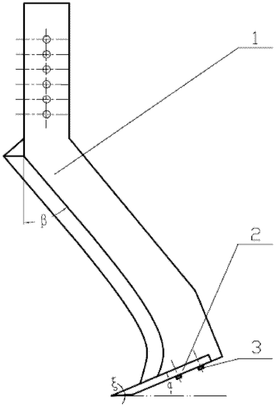 Sliding-cutting type resistance-reducing deep loosening shovel