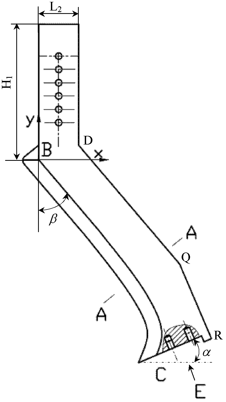 Sliding-cutting type resistance-reducing deep loosening shovel