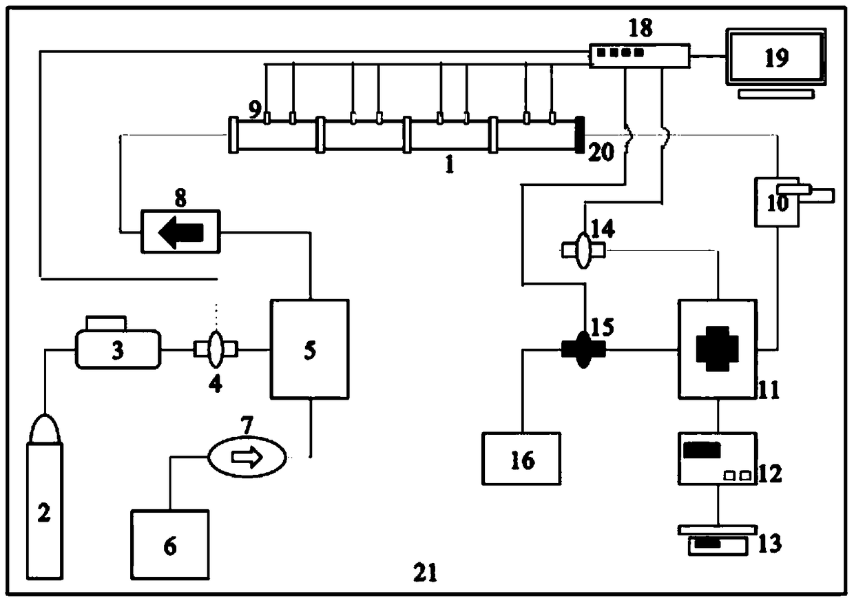 Monitoring device and method for lateral movement of sand grains in natural gas hydrate production wells