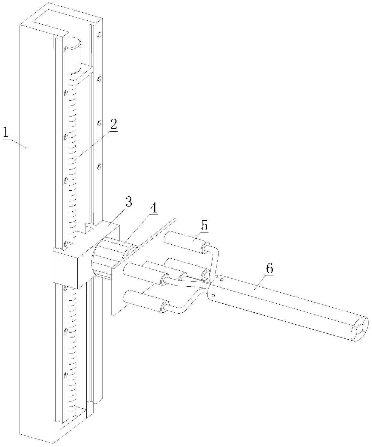 Vertical aluminum-iron continuous casting machine mold processing device and method