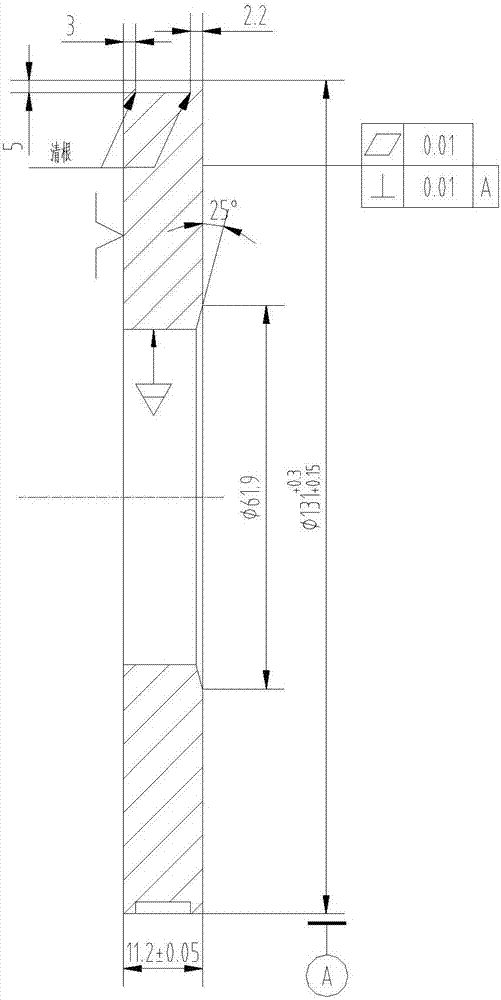 Machining method of floating disc