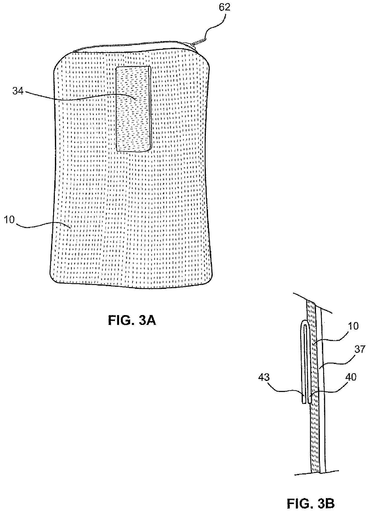 Removable pouch for attachment to the back of an exercise garment