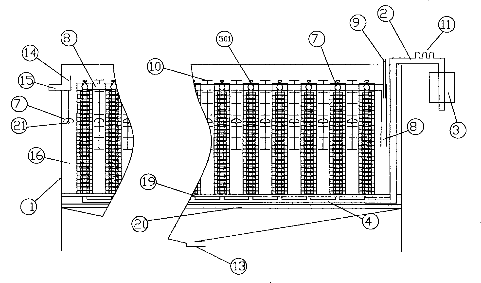 Iron-carbon pipe component capable of purifying waste water, integrated magnetoelectric oxidation biological filter chamber and application system