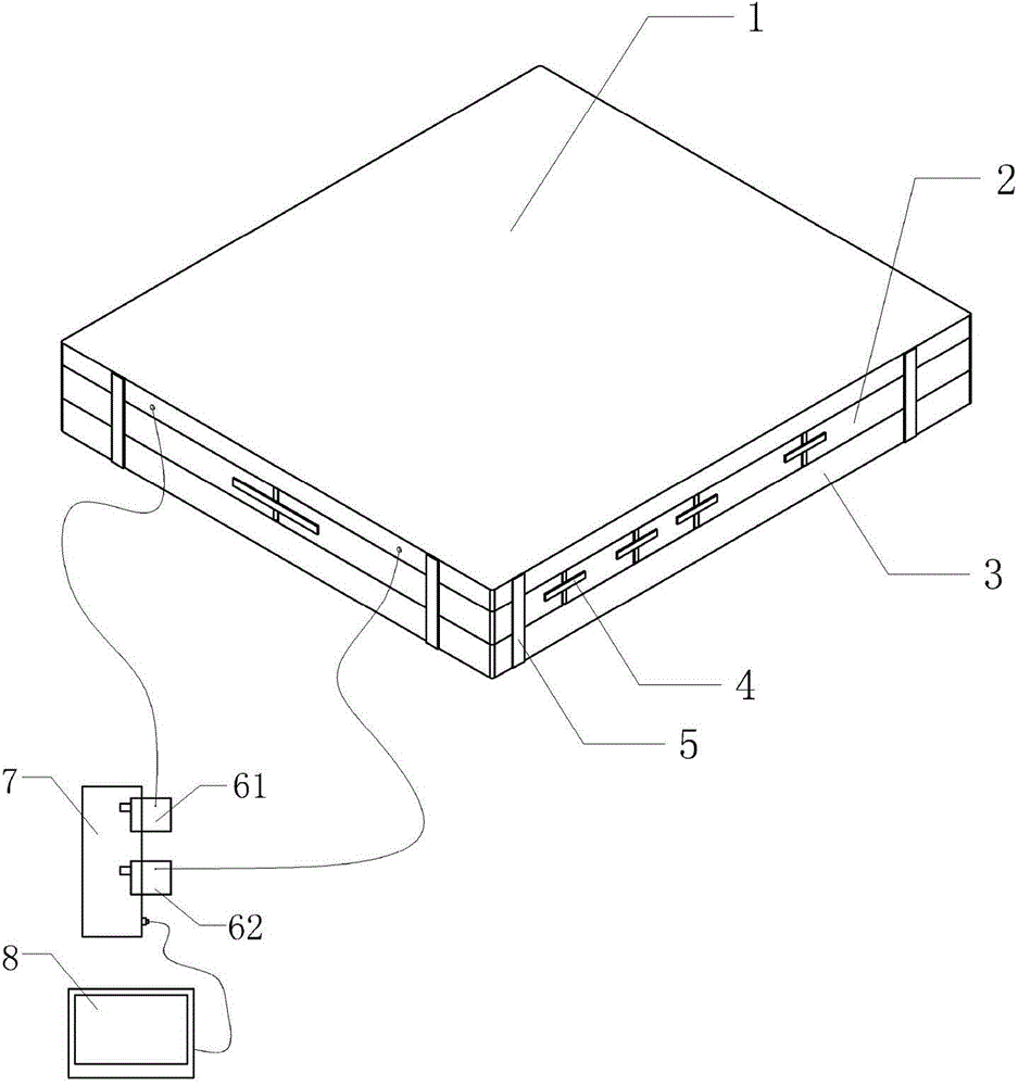 Three-layer combination based healthy partitioned mattress capable of recognizing sleep postures without interference