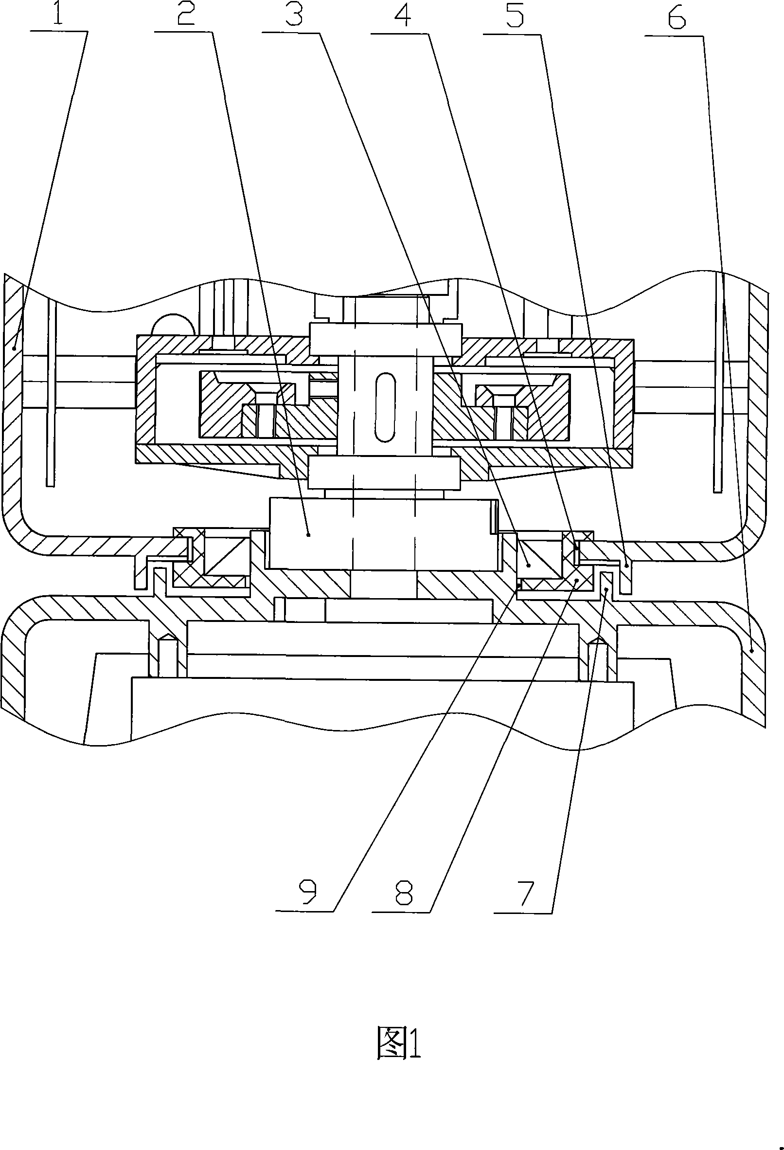 Water-proof structure of outdoor horizontal stage rotational axis