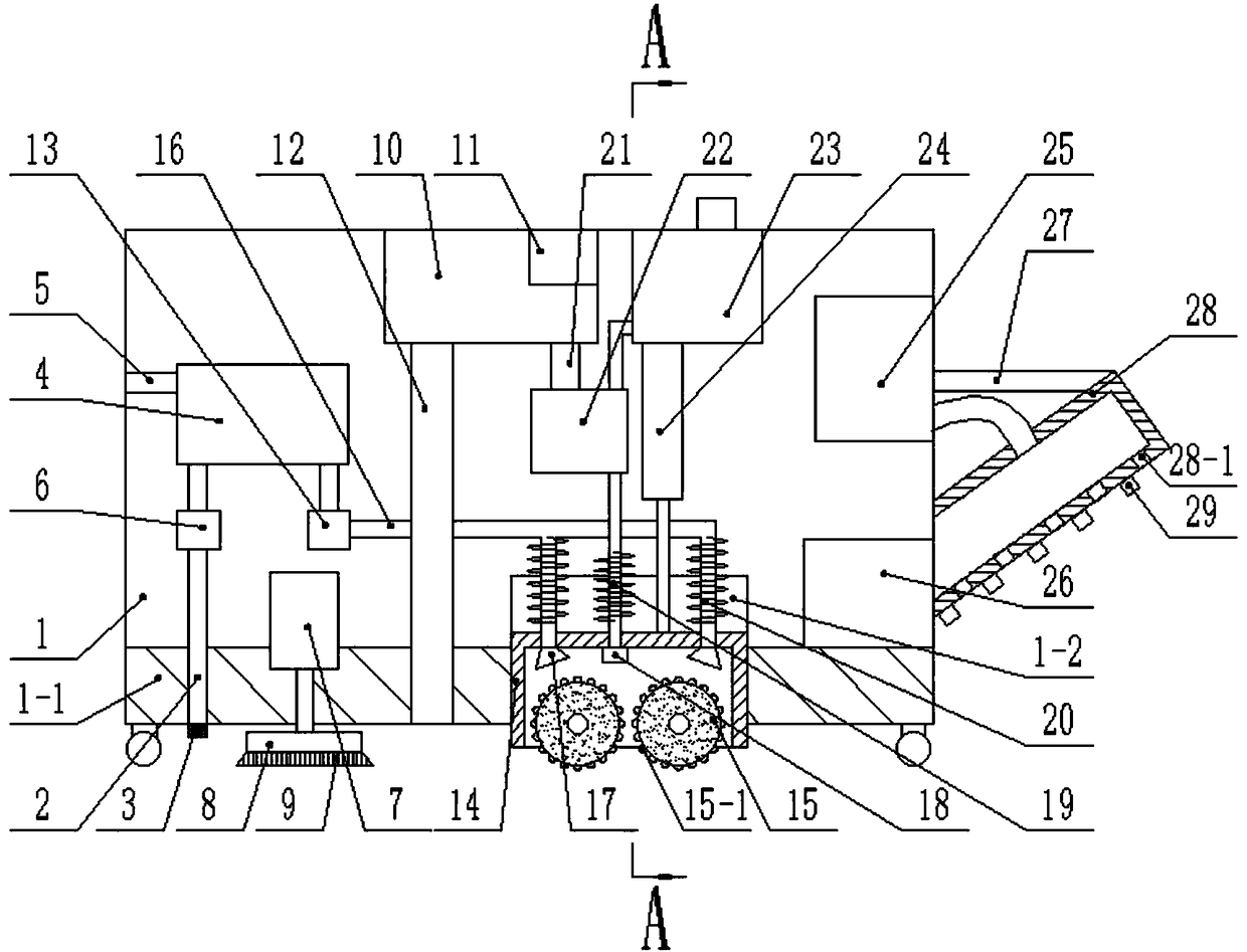 Sweeper disinfecting device