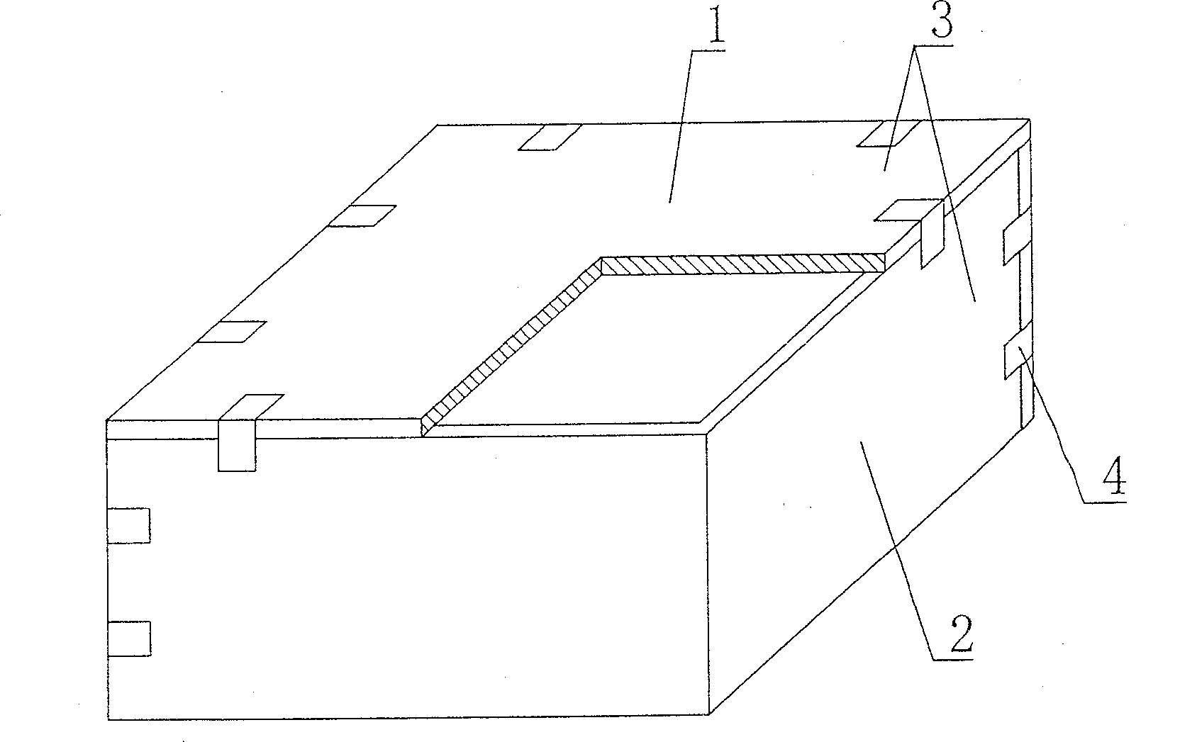 Cavity form component for concrete filling