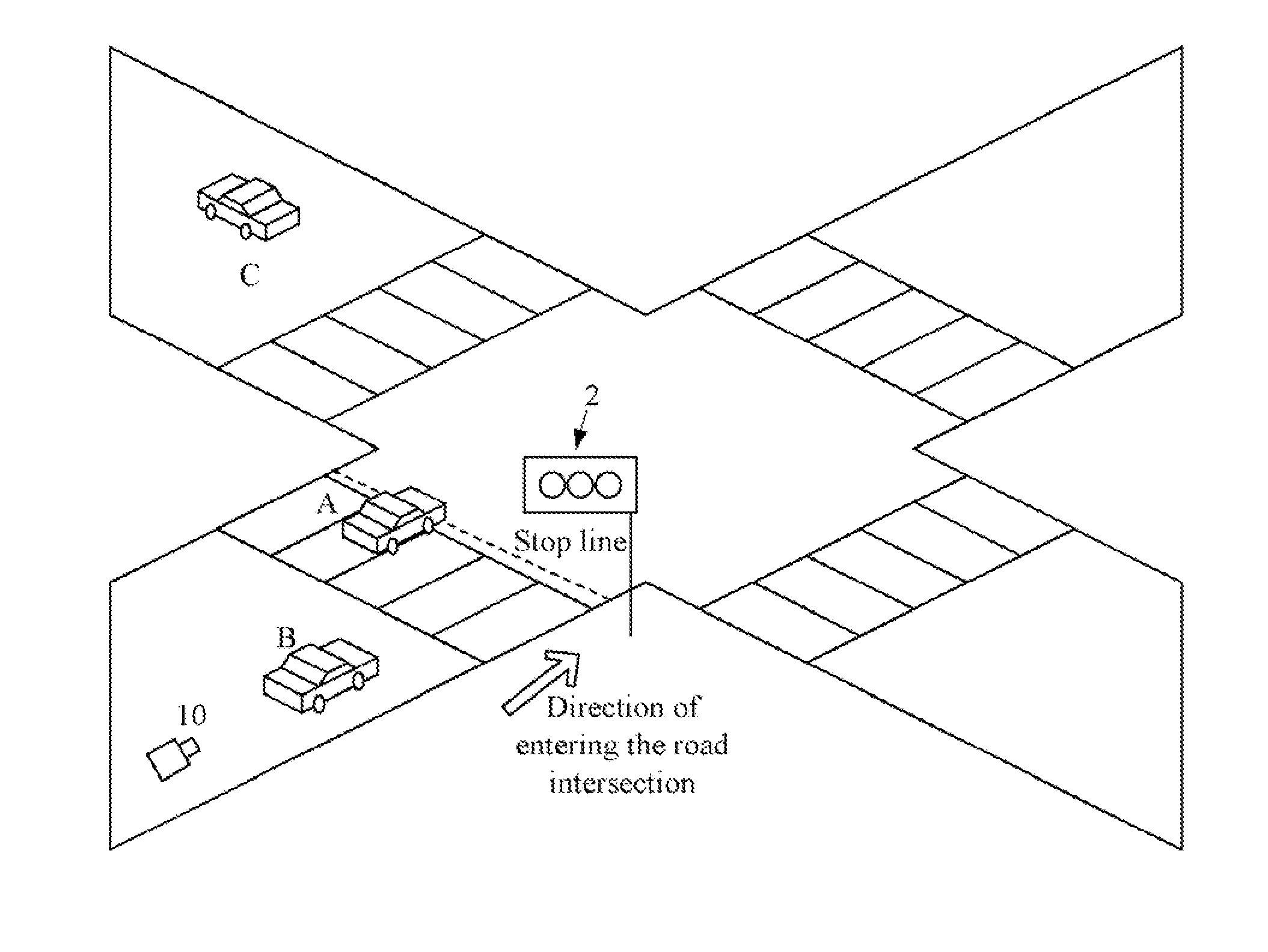 Electronic device and vehicle detection method using the electronic device