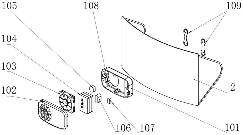 Ventilation and heat dissipation device for mask