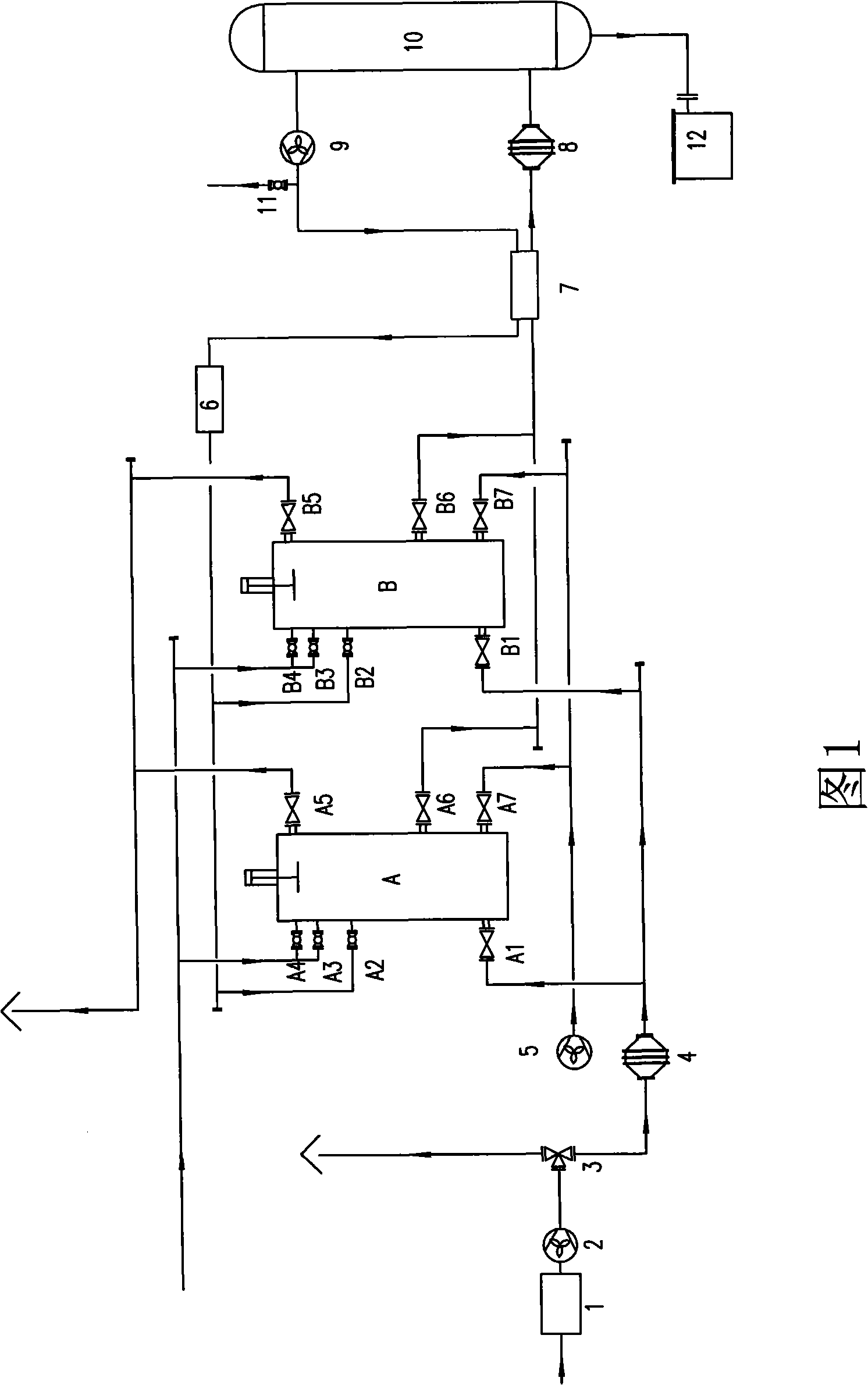 Active carbon fiber organic gas recovery method and system using nitrogen as desorption medium