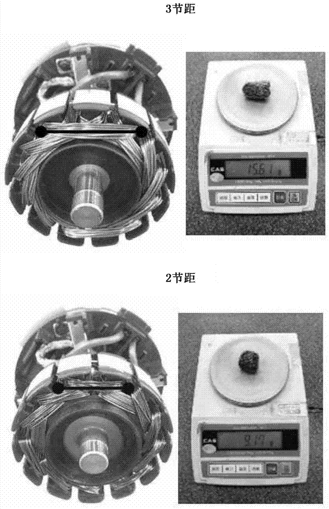 A motor coil winding structure