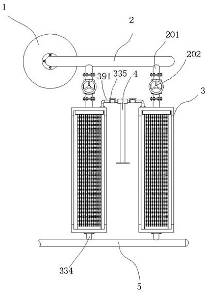 Air purification device installed on building wall