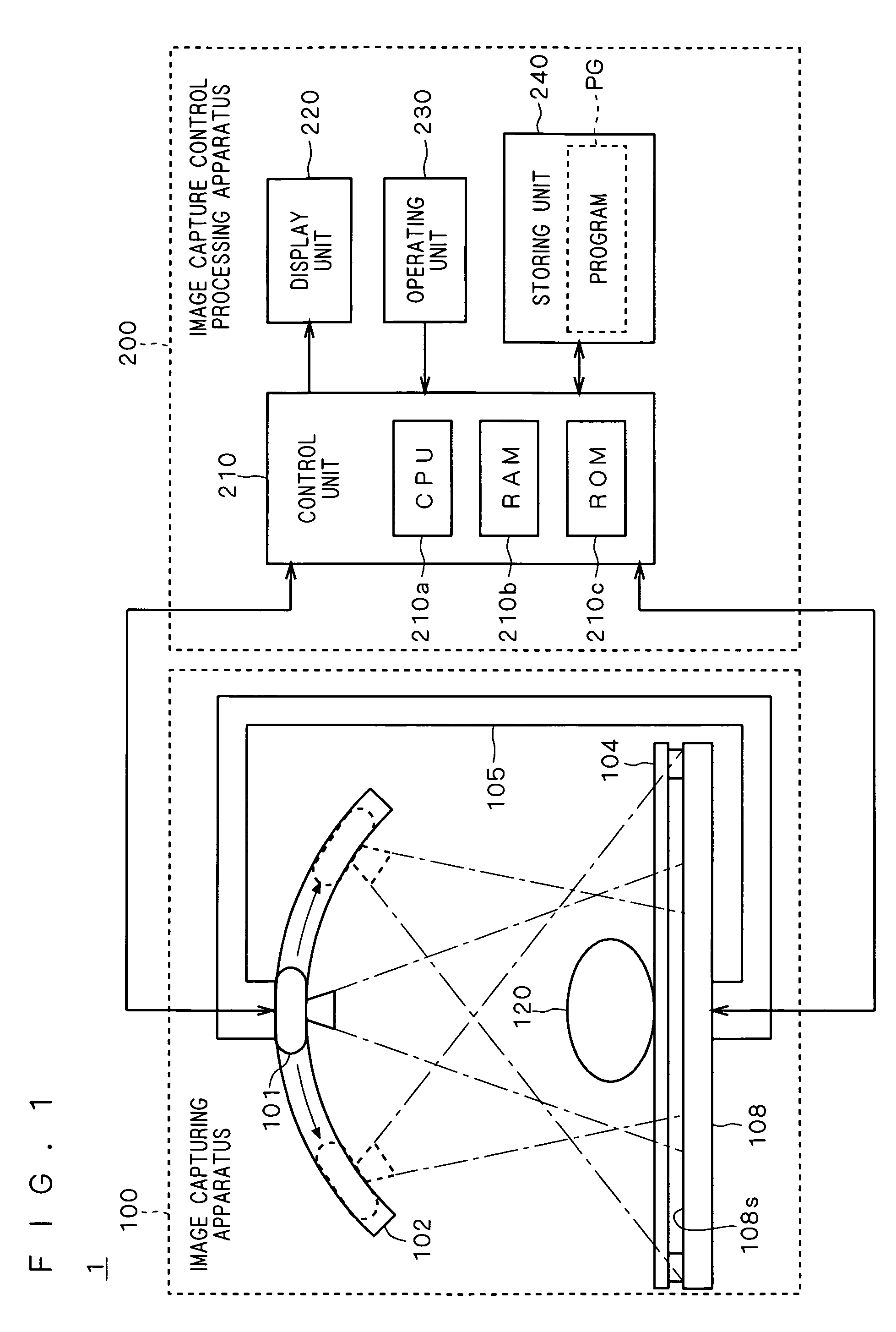 Transmission image capturing system and transmission image capturing method