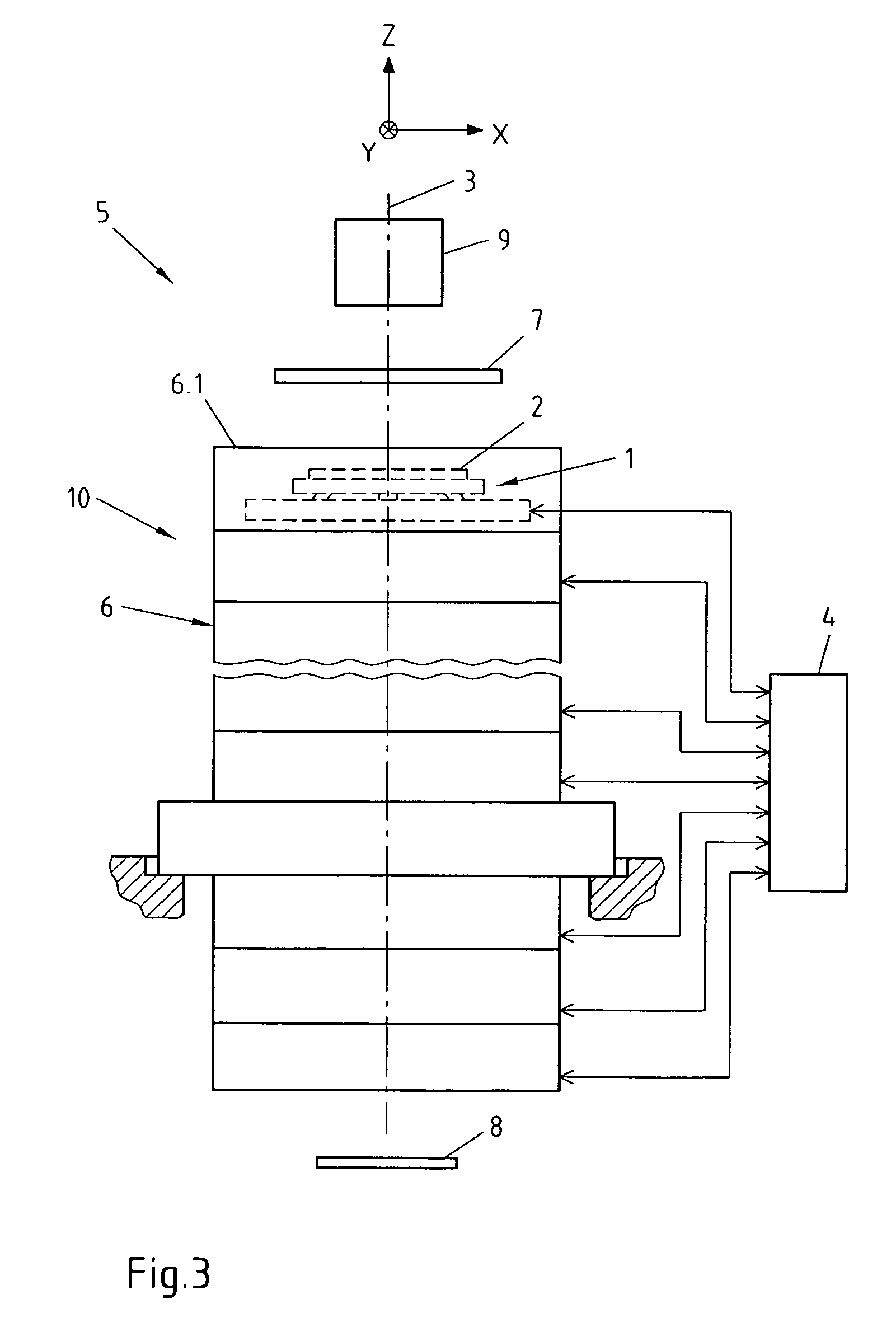 Support device for positioning an optical element