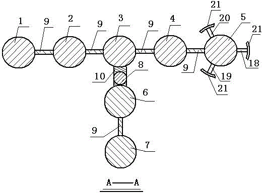 T-shaped stirring drilling machine