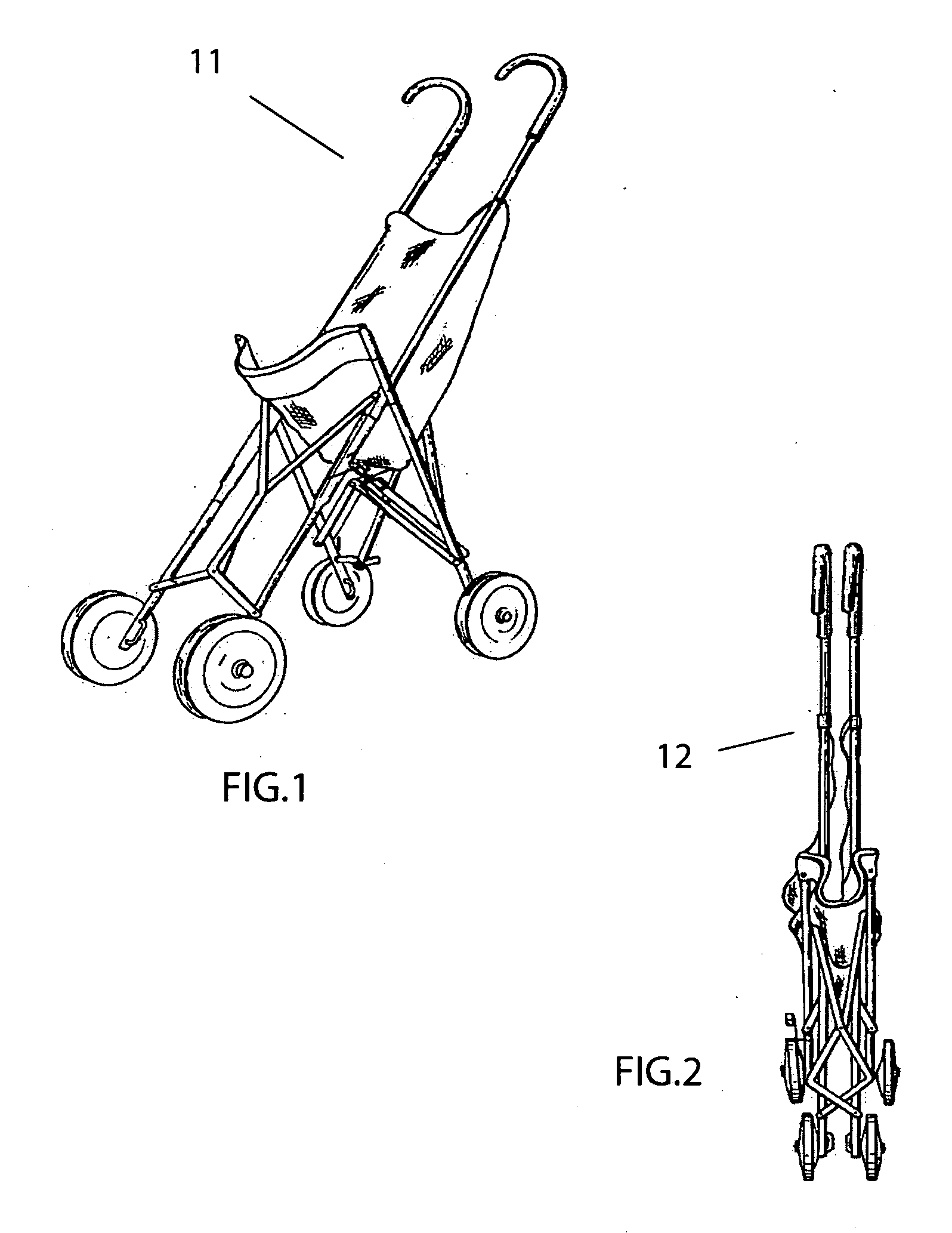 Mounting system for umbrella strollers