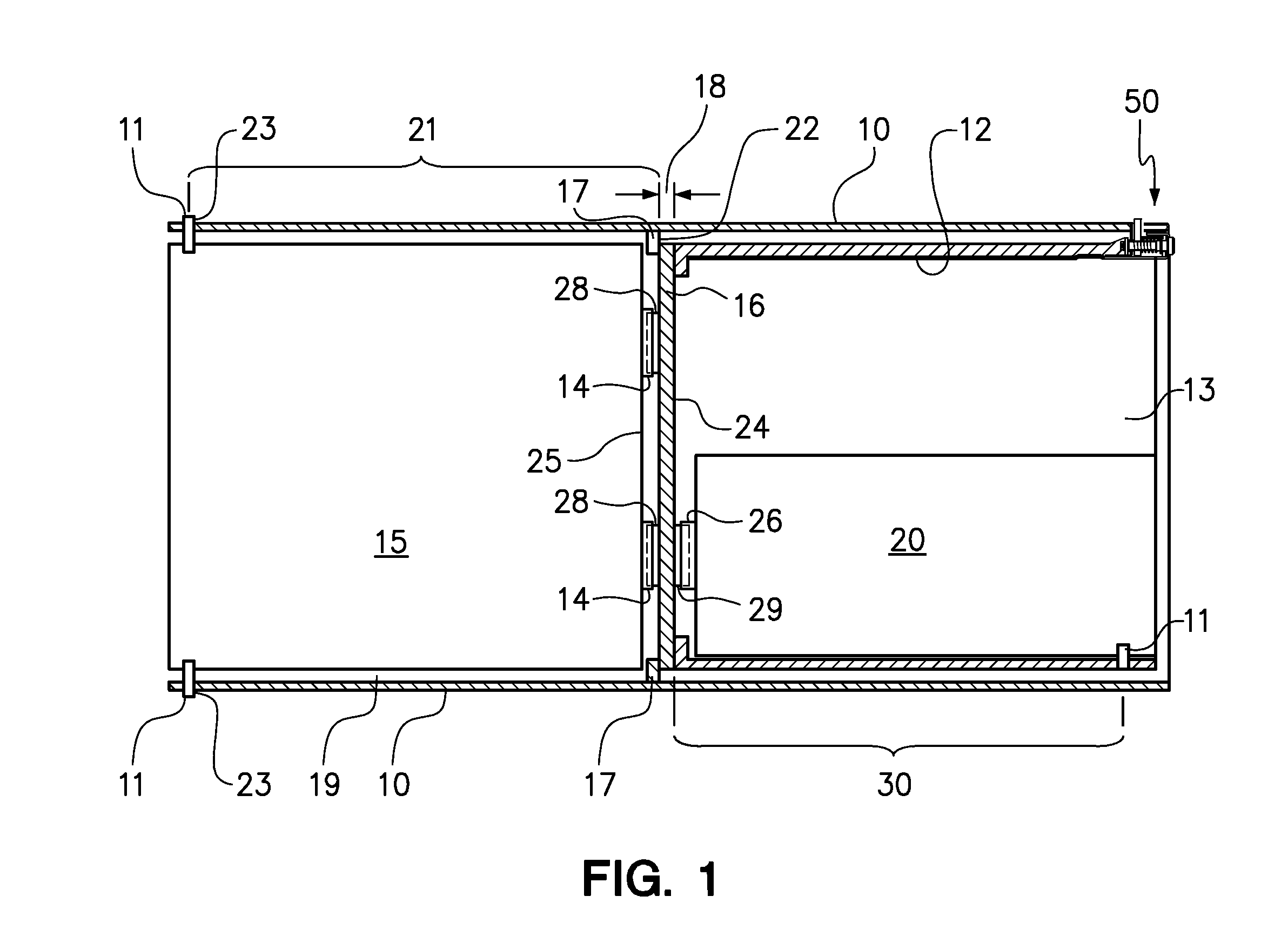 Variable latch to position a sub-chassis within a chassis