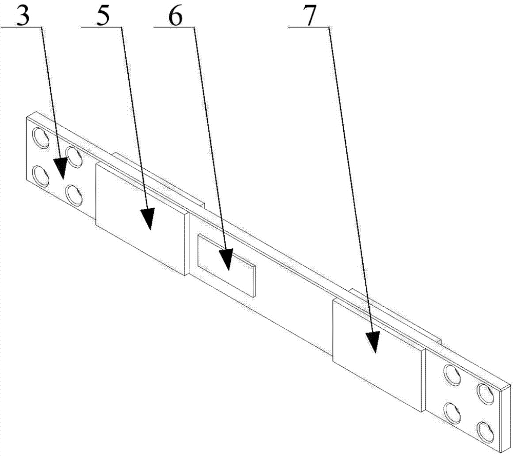 Laser displacement sensor based parallel platform vibration detection control device and method