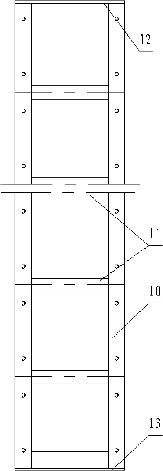 Steel structure hangar tunnel and installation method