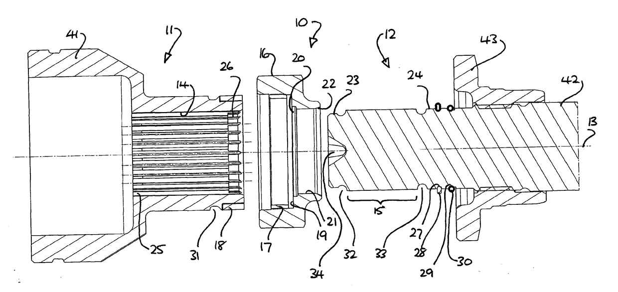 Rotating shaft coupling