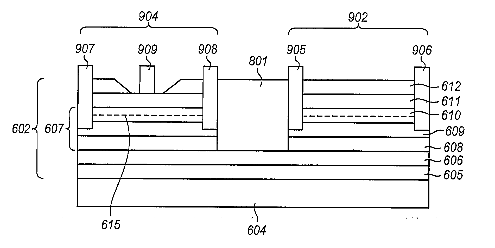 Emr sensor and transistor formed on the same substrate