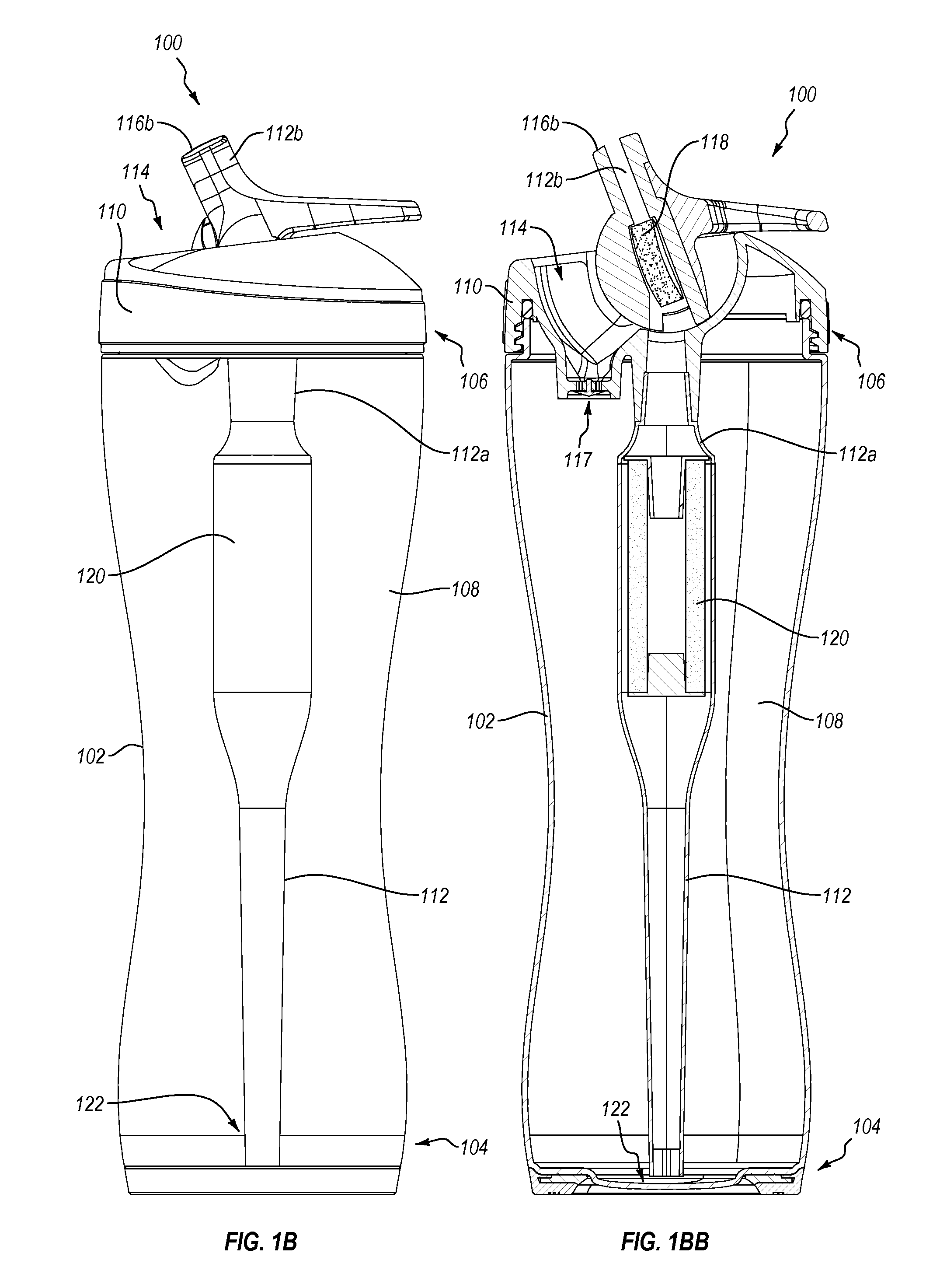 Water bottle with straw having integrated filter and downstream flavor tablet