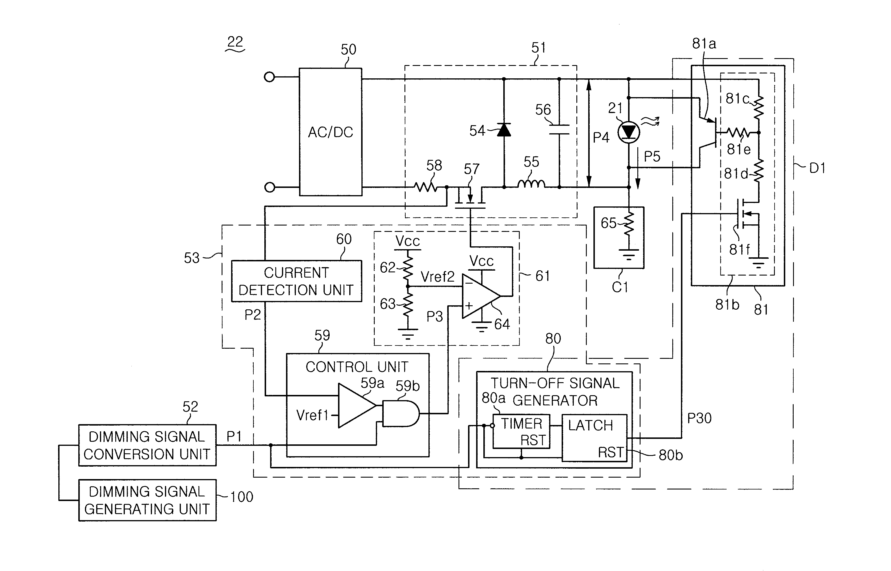 Lighting circuit for light emitting element and illumination apparatus including same