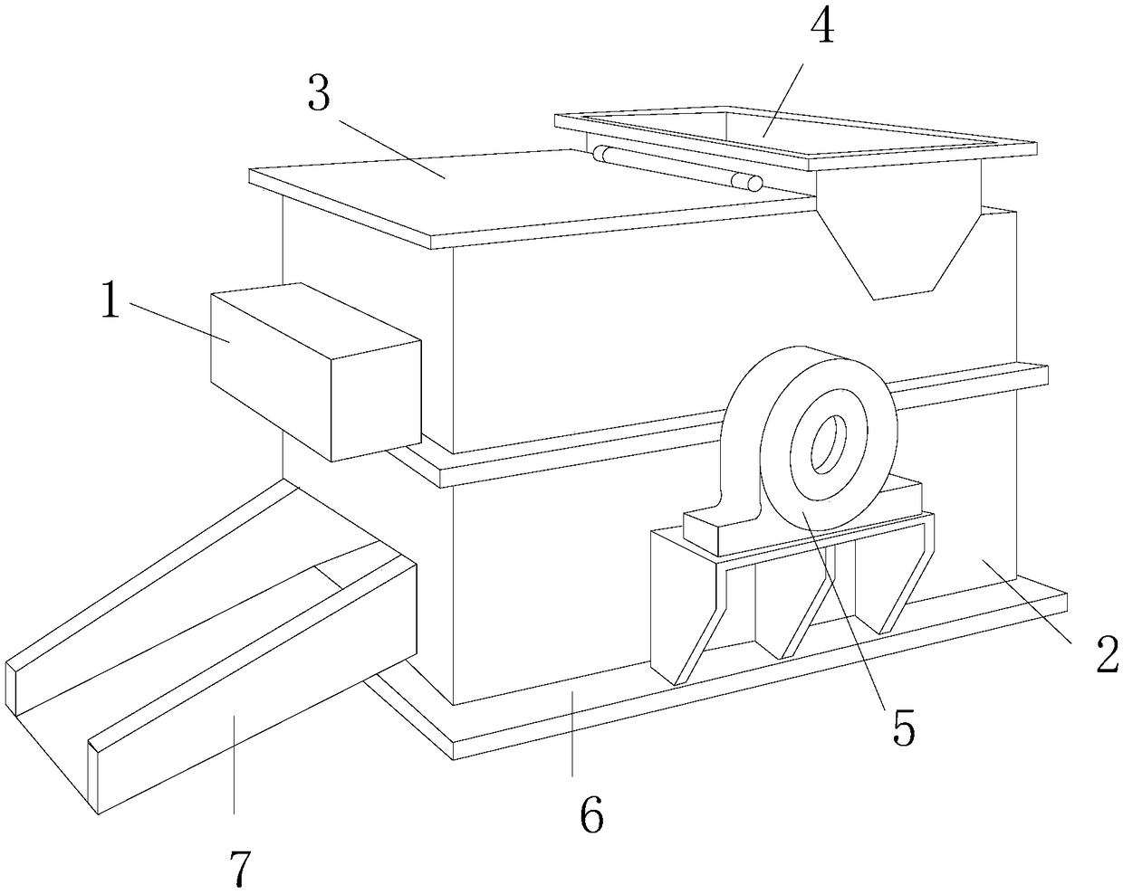 Stone crushing device for mining machinery