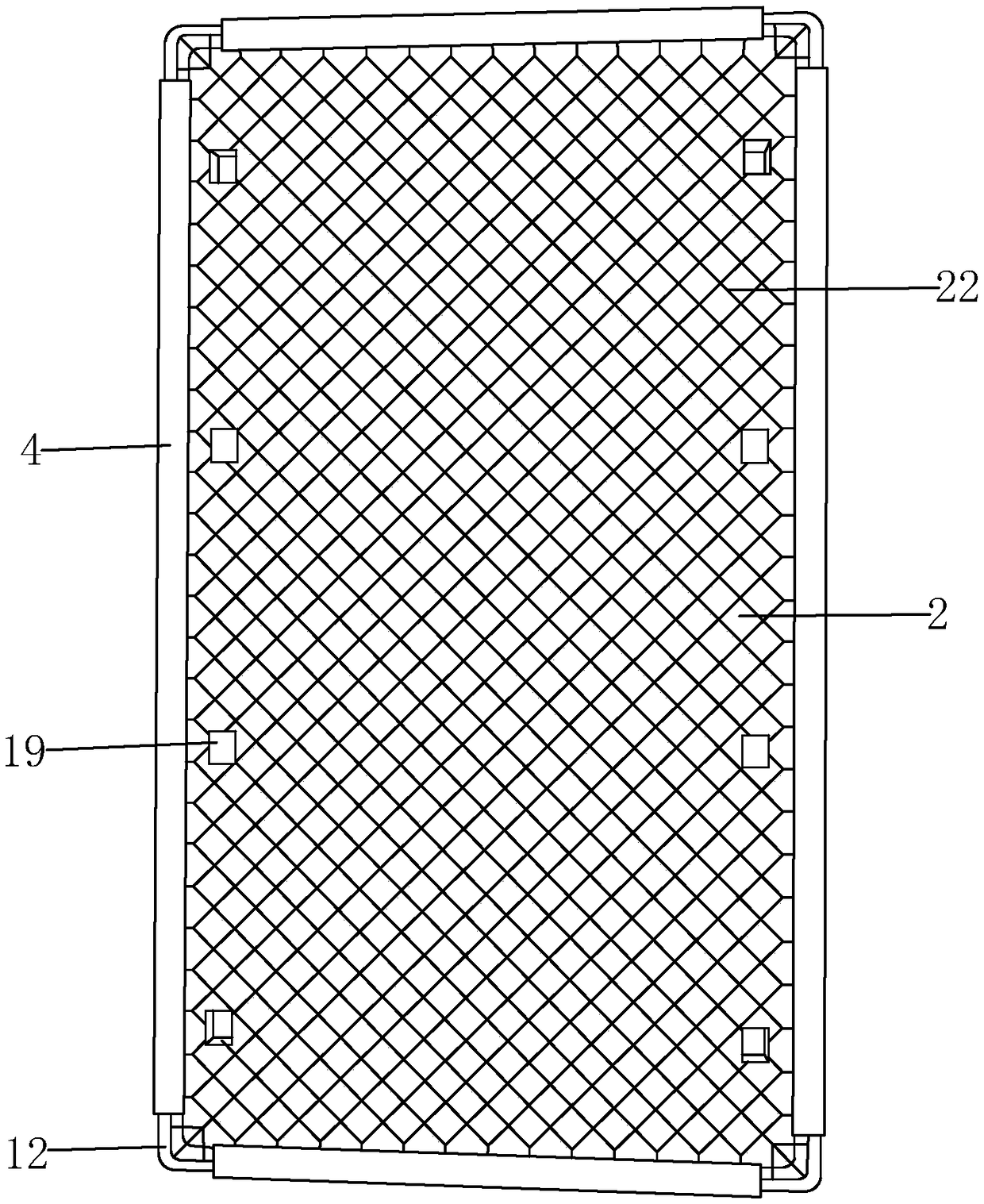 Potable rectangular frame and sterilizing method thereof