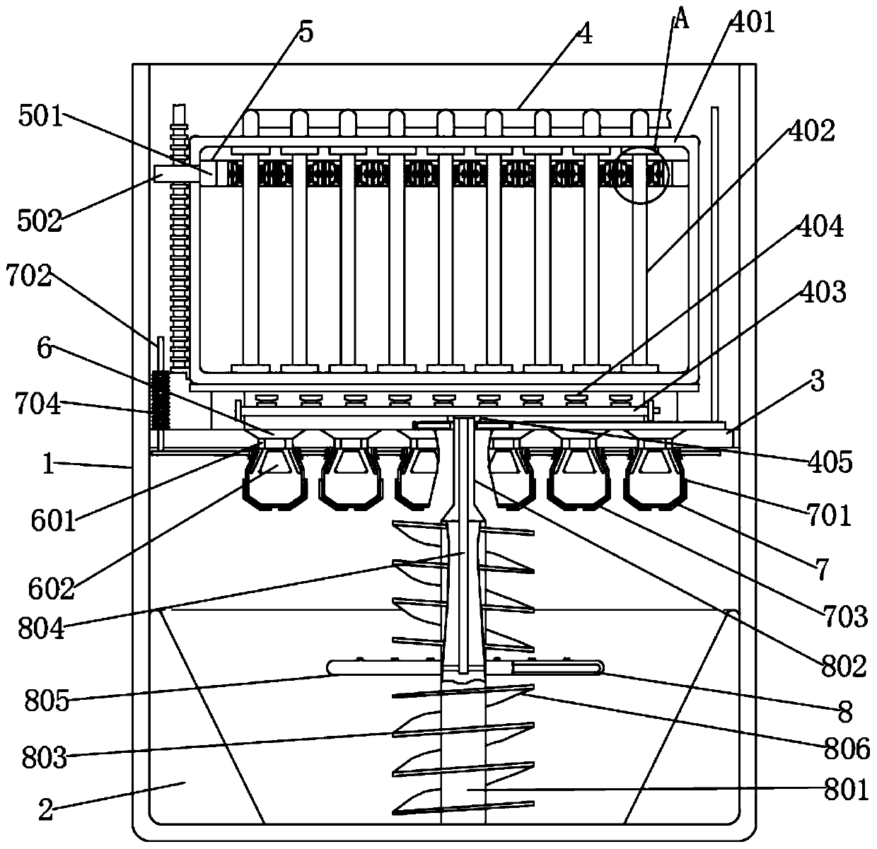 Treatment equipment for removing heavy metal ions in industrial wastewater