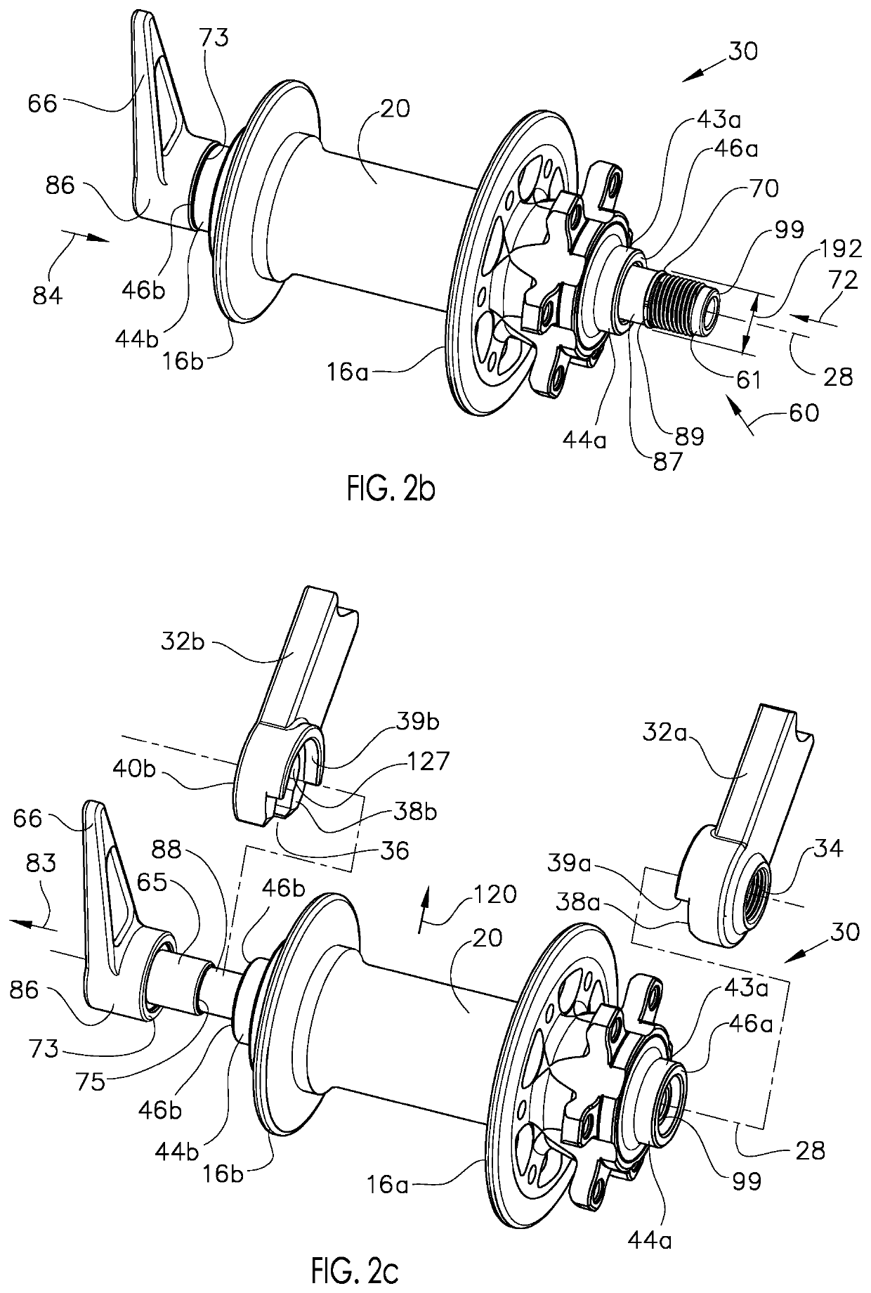 Vehicle wheel axle assembly