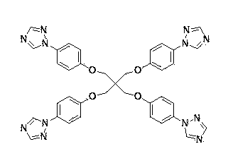 Preparing method and applications of tetra(4-triazolephenyl) pentaerythritol ether