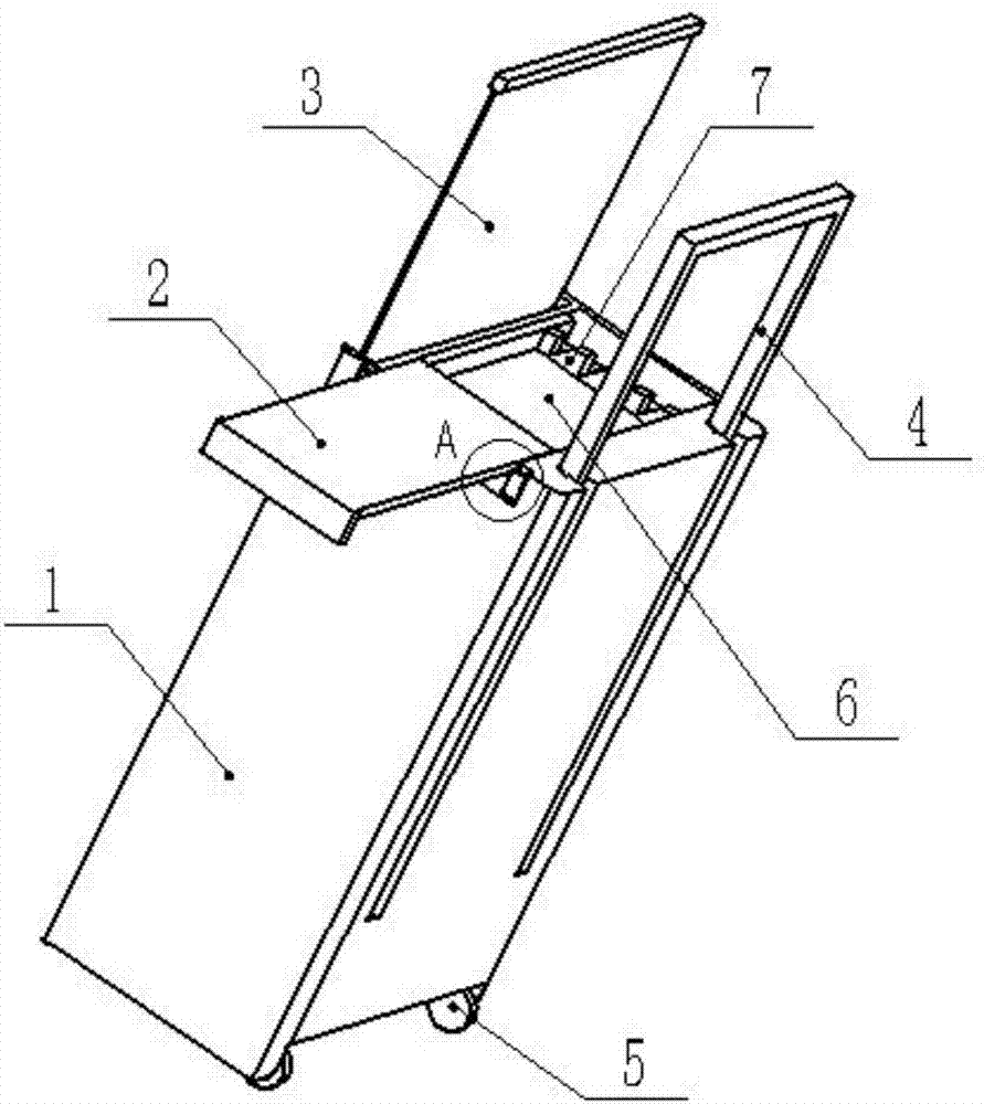 Portable luggage-case-type multifunctional drawing stand