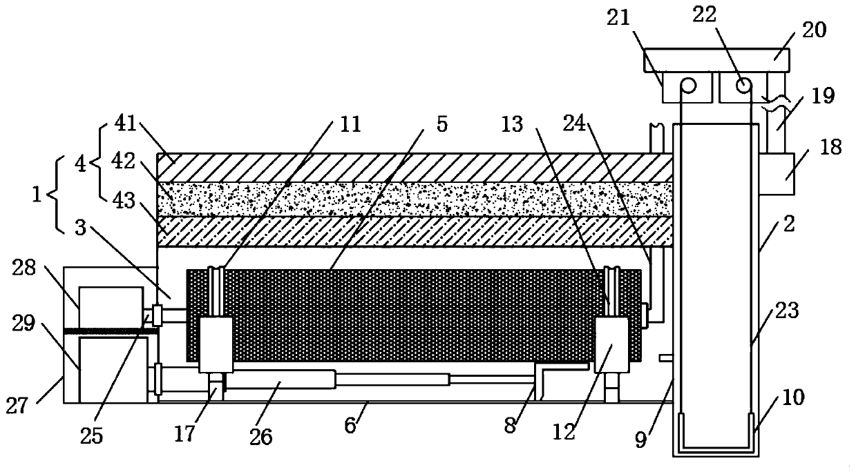 Multilayer filtering device suitable for saline-alkali soil