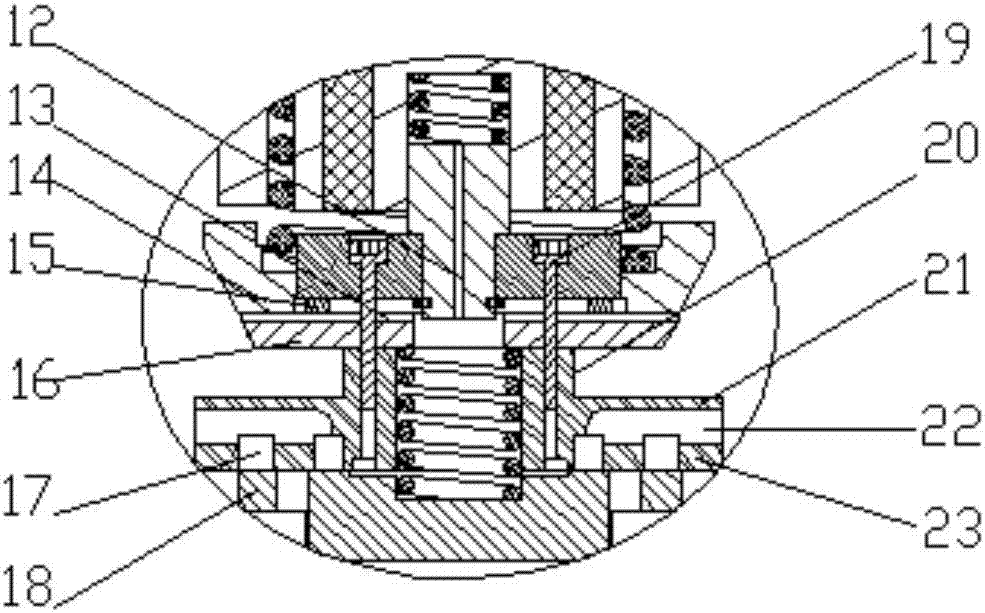 Direct-pass inner guide gas spraying valve with floating valve base