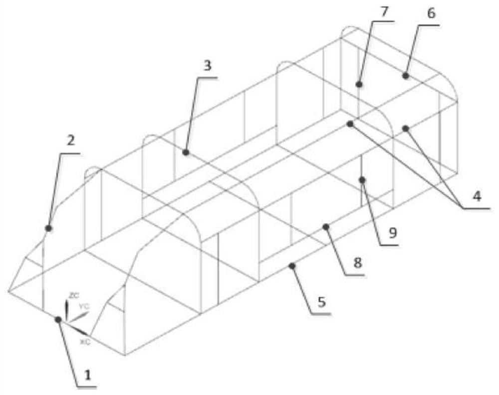 Carbon fiber composite vehicle body structure and design method thereof