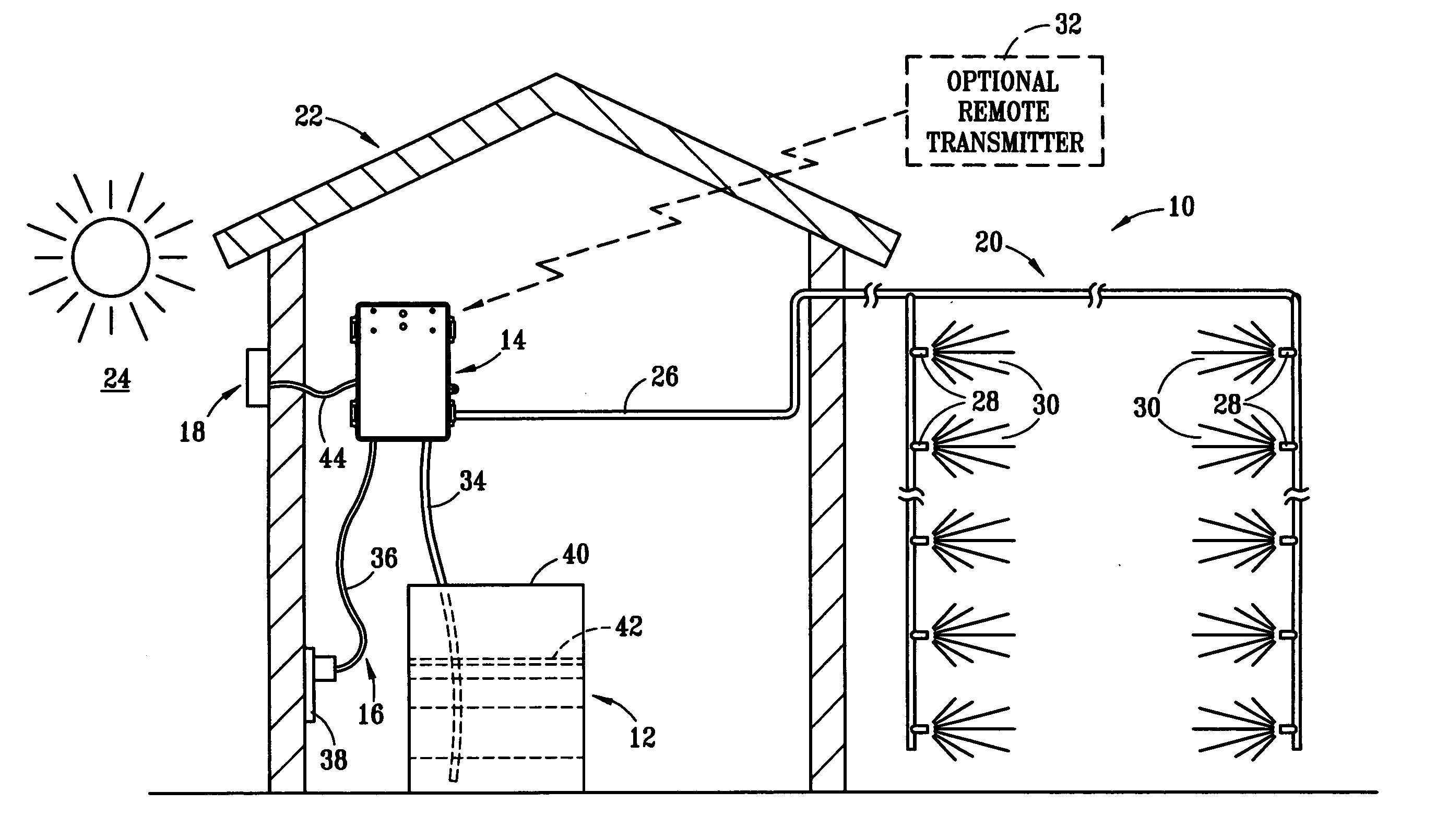 Light-activated mist sprayer system