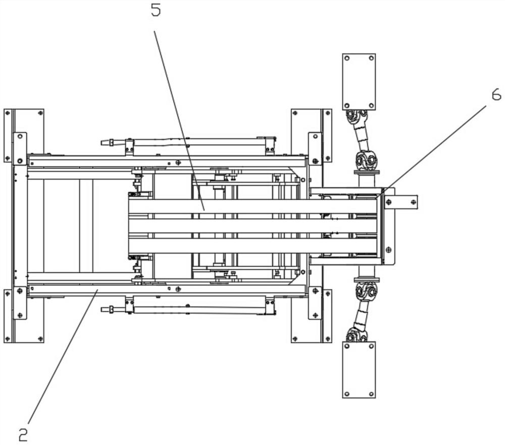 Lock catch type locking structure flat belt lifting platform