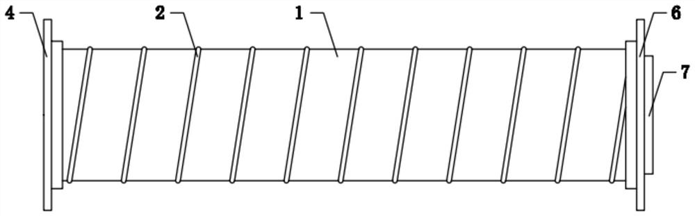 Spiral flow drag-reducing fluid transport pipeline for petrochemical fluid heat exchange