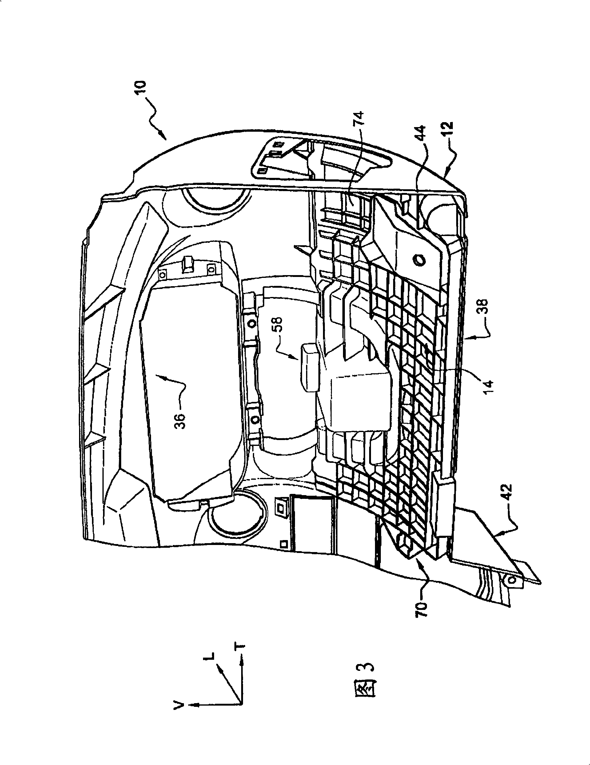 Arrangement for protecting a motor vehicle passenger's knees and instrument panel therefor