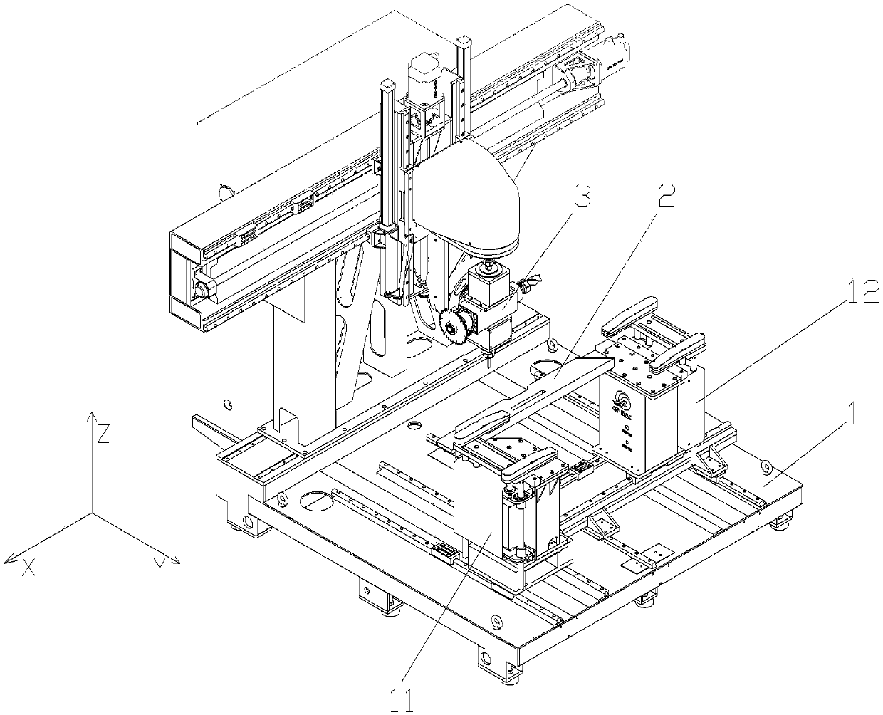 Digital-control five-axis processing center